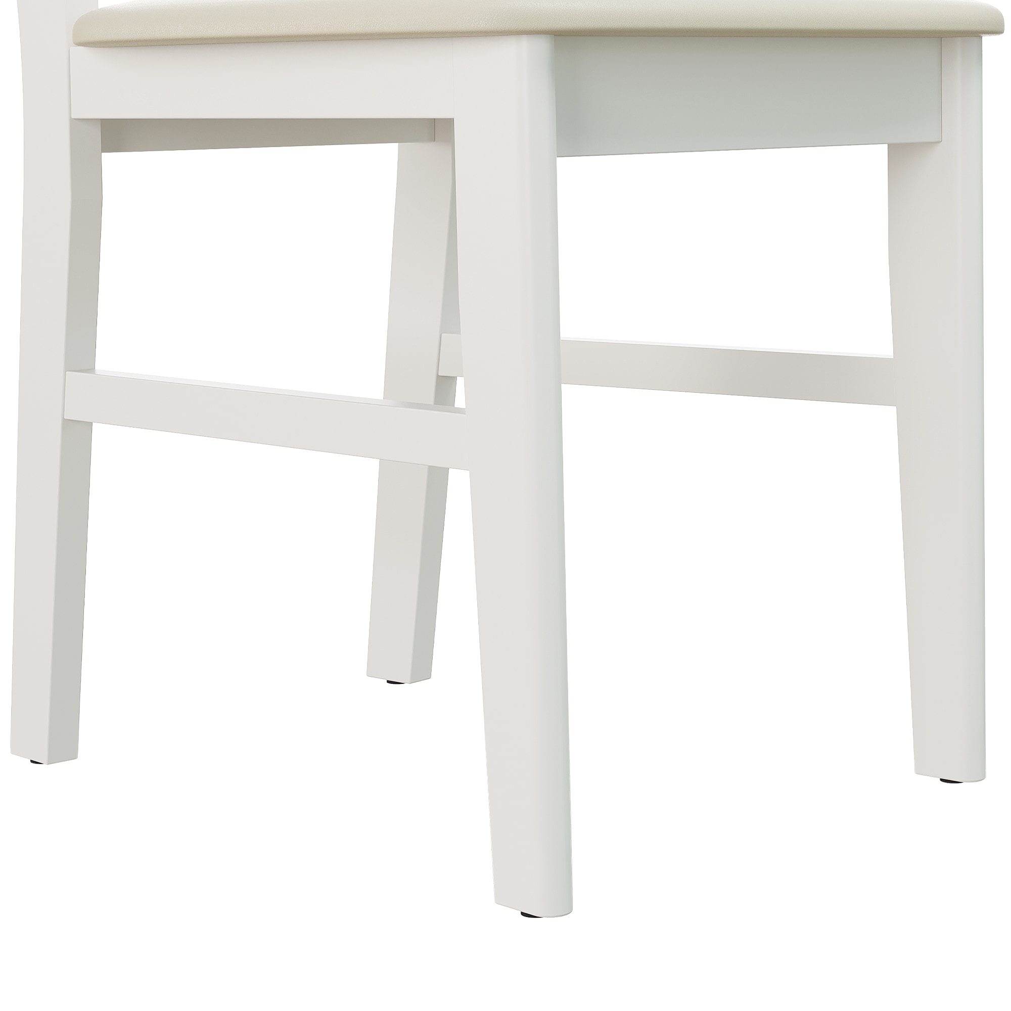 Modern Wooden Dining Chairs Set Of 2 With Solid Wood Legs White_voghion.com